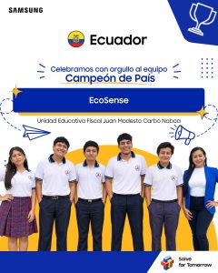 ESTUDIANTES ECUATORIANOS GANAN EL CAMPEONATO NACIONAL DE SOLVE FOR TOMORROW 2026 DE SAMSUNG